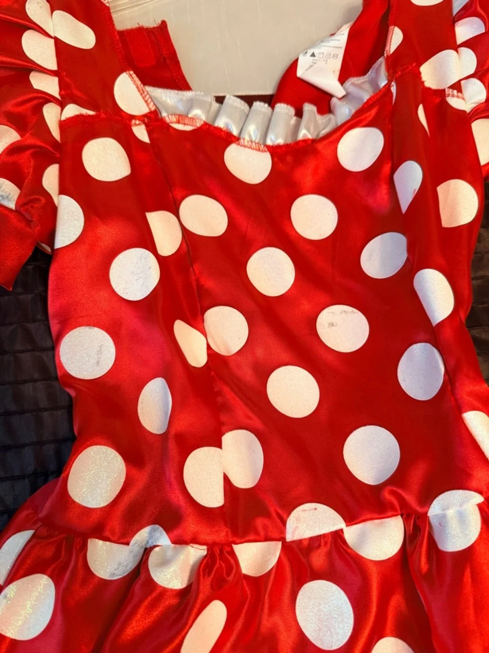Disney Minnie Mouse Costume Dress Red Polka Dot Girl - Picture 2 of 5